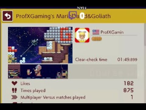 Mario Maker 2 ProfXGaming's Mario, David & Goliath KXY PDQ MPF Clear Video