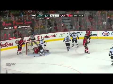 San Jose Sharks Vs Calgary Flames - Highlights 1/20/13