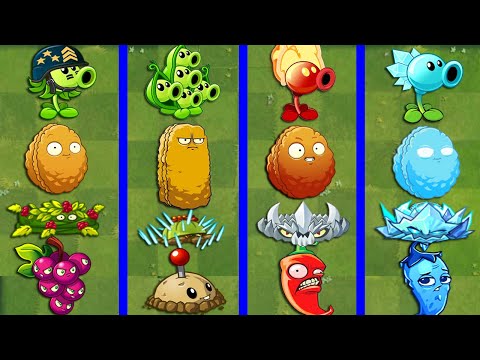 Team SPRING x SUMMER x FALL x WINTER - Who Will Win? - PvZ 2 Team Plant Battlez