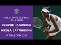 Clervie Ngounoue vs Nikola Bartunkova | Girls' Singles Final Highlights | Wimbledon 2023