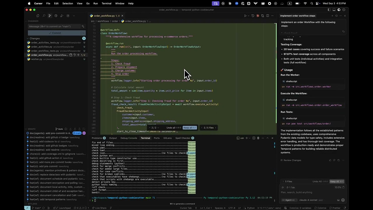 Order Workflow with Cursor
