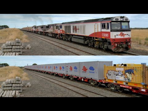 7MP9 SCT Freight Train With First East-West BlueScope Steel Wagon Run  (1/1/2022) - PoathTV Railways