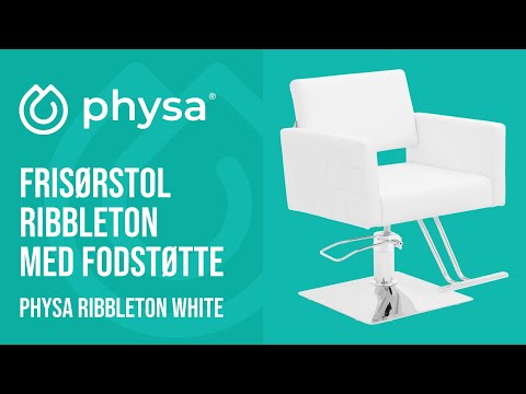 Produktvideo - Frisørstol Ribbleton med fodstøtte - siddehøjde 45 - 55 cm - 150 kg - hvid