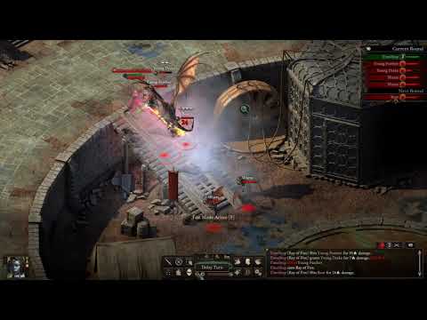 Winning the digsite fight with ease at level 5 on Potd in Deadfire abusing the turn based glitch