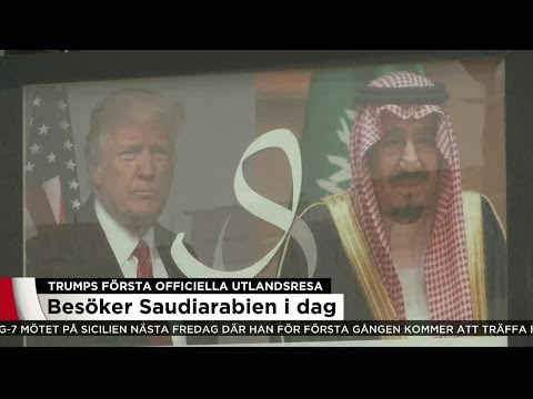 Trumps första utlandsresa som president - Nyheterna (TV4)