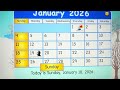 Starfall Calendar January 18 2026
