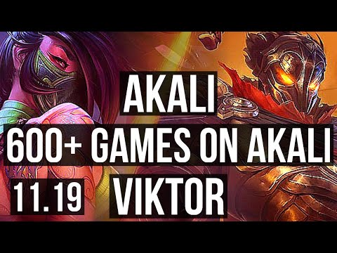 AKALI vs VIKTOR (MID) | 1.9M mastery, 6 solo kills, Legendary, 600+ games | NA Diamond | v11.19