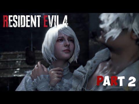 LEON MEETS ASHLEY RESIDENT EVIL 4 REMAKE ROMANTIC OUTFIT  | Walkthrough Part 2 | - No Commentary
