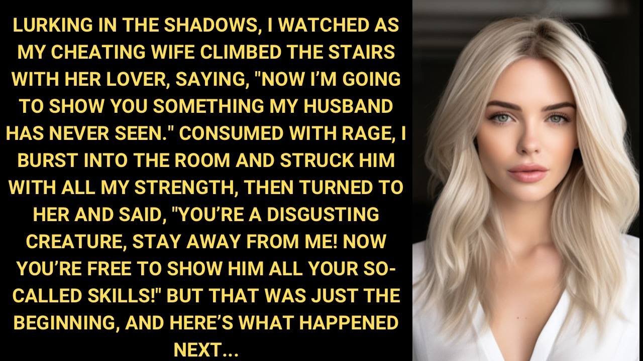 Lurking In The Shadows, I Watched As My CHEATING Wife Climbed The Stairs With Her Lover, Saying...