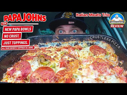 Papa John's® PAPA Bowls Review! 🍕🥣 | Crustless Pizza | KETO | theendorsement