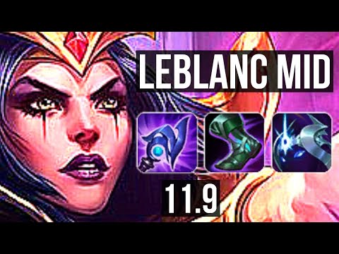 LEBLANC vs TALON (MID) | 68% winrate, 15/2/7, 6 solo kills, Legendary | KR Grandmaster | v11.9