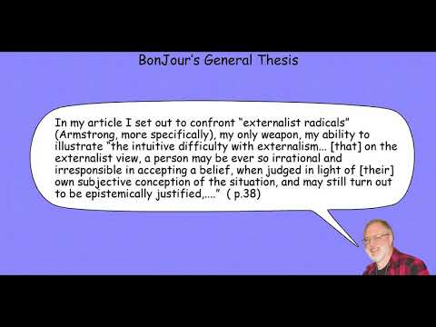 BonJour externalist knowledge 1 f20