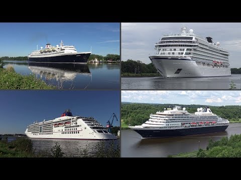 Cruise Ships Up Close in Germany's Kiel Canal