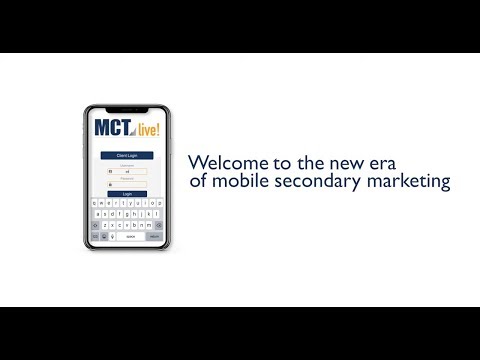 MCTlive! Mobile App - Welcome to the new era of mobile secondary marketing!