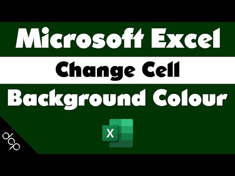 Excel Change Cell Background Colour - YouTube
