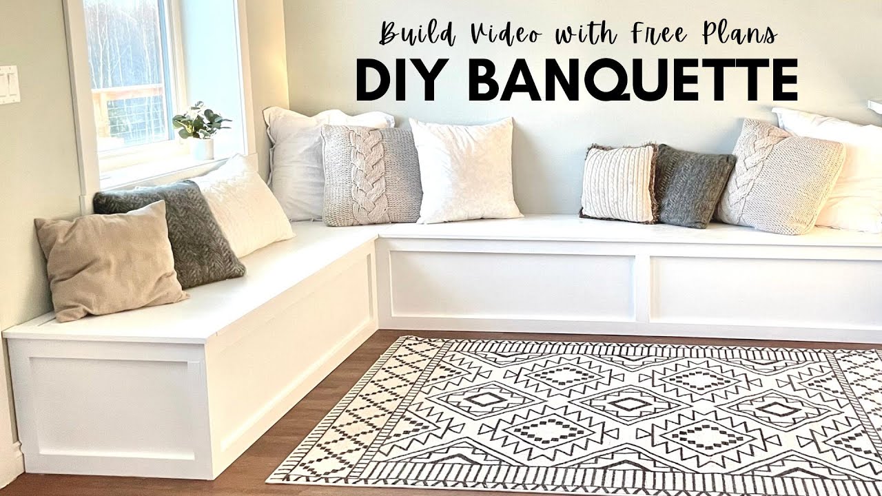 DIY Banquette Bench with Flip Up Storage