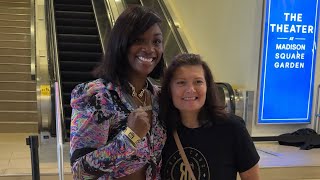 Fan goes crazy for Claressa Shields at Taylor vs Teofimo Lopez weigh in | esnews boxing
