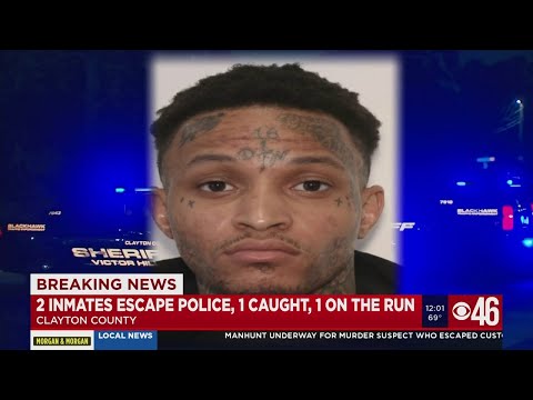 2 inmates escape police, 1 caught, 1 on the run