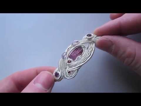 Pink Tourmaline Wire Wrap Pendant-JMJ Jewelry Design