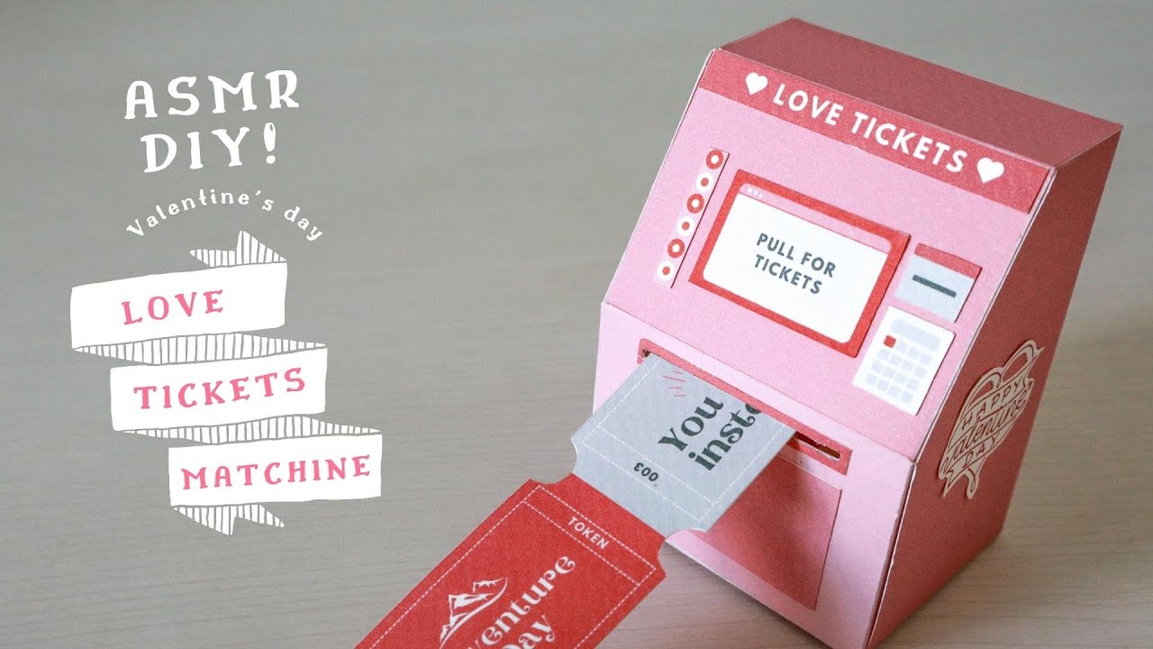 ASMR DIY Love Tickets Machine   Valentine's gift for boyfriend
