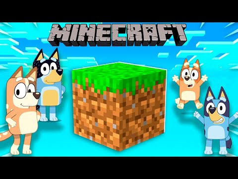 Bluey goes INSANELY FAST in Minecraft ONE BLOCK!