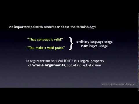 What is a Valid Argument? Video