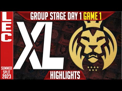 XL vs MAD Highlights Game 1 | LEC Summer 2023 Groups Day 1 | Excel vs MAD Lions G1