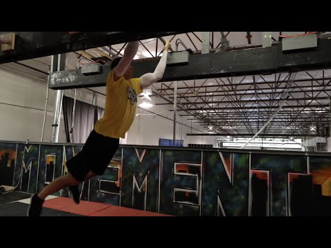 Flying Bar Continuous Transfers with superhero Landing - Sean Bryan at MLab