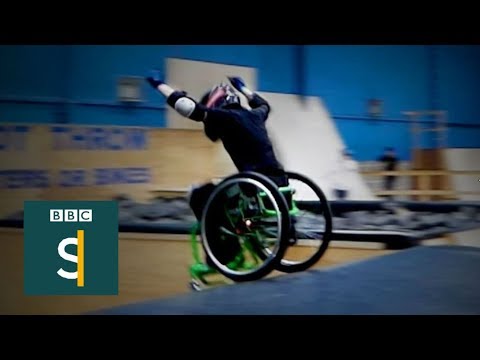 Wheelchair backflip by 13 year old Lily Rice - BBC Stories