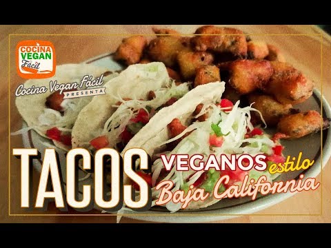 Tacos estilo Ensenada, Baja California (con setas)- Cocina Vegan Fácil