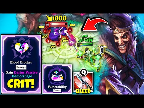 Insane Augment Combo: Blood Brother + Vulnerability Draven (CRITICAL BLEEDS)