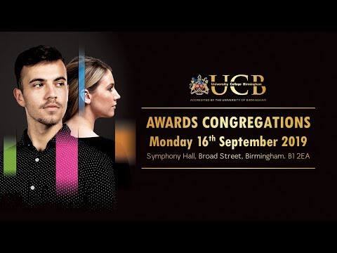 University College Birmingham Graduation – 11.30am. Monday 16 September 2019