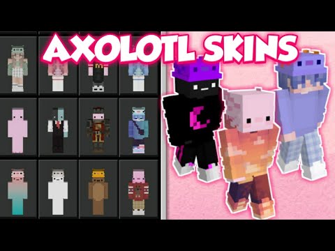 EPN 0410 - Minecraft Cute Axolotl Skins - Minecraft SkinPack Axolotl!
