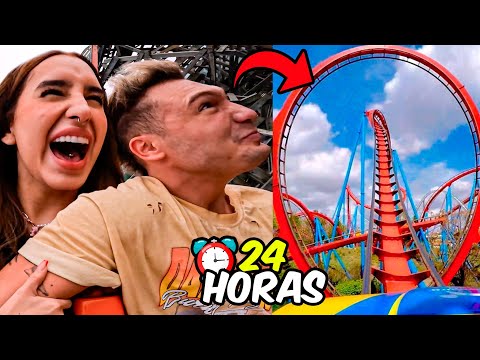 24 HORAS EN UN PARQUE DE DIVERSIONES MUY EXTREMO | Domelipa Ft. Ian Lucas