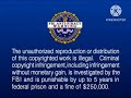 FBI Anti Piracy Warning Screen