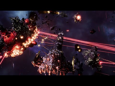 Amphion vs Orks - Veritatem Imperialis Mod - Massive Battle - Battlefleet Gothic Armada 2