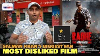 Salman Khan's Biggest Fan REACTION On Radhe Becoming The Most DISLIKED FILM | Lowest Rated IMDb Film