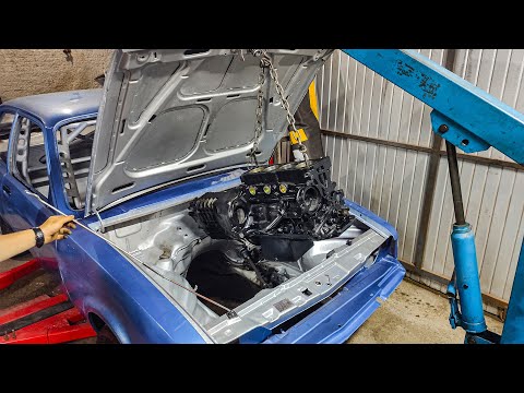 FINALMENTE! Motor e transmissão no lugar - Chevette 2.2 16v Turbo