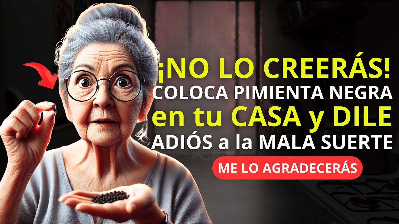 ¡NO LO CREERÁS! COLOCA PIMIENTA NEGRA en tu CASA y DILE ADIÓS a la MALA SUERTE