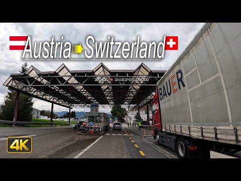 From Austria to Switzerland via AUTOBAHN • Driving from Bludenz, Austria to St. Gallen, Switzerland