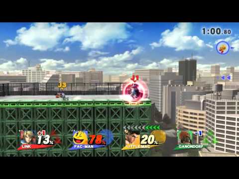 SSB4 Link(JayPercent) VS PacMan(Oantis) VS LittleMac(Abby) VS Ganondorf(**Sky**) For Glory Smash