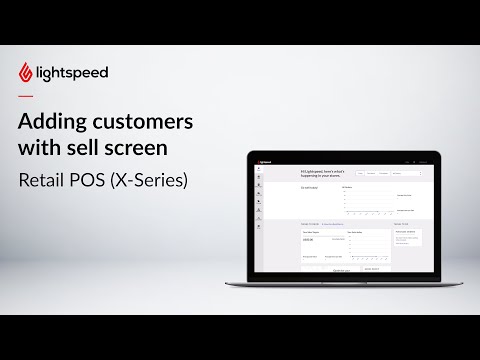 Adding customers with sell screen