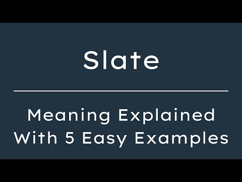 Slateの意味とは？英語でSlateの意味を5つの例文とともに解説