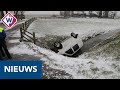 Slippartijen in de regio, auto's belanden in de sloot - OMROEP WEST