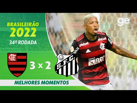 Gols e lances de Flamengo x Santos