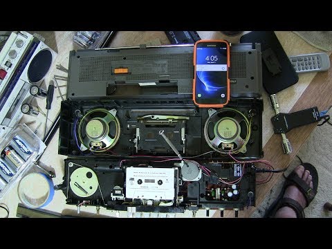 How to Adjust Cassette Tape Deck Speed calibration setting correct Pitch Sanyo M7130K boombox