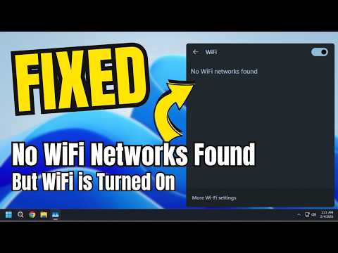 Fix "No WiFi Networks Found" But WiFi Is Turned On Windows 10/11