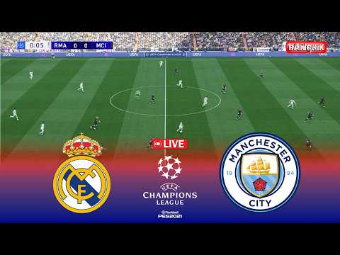 🔴LIVE : Real Madrid vs Manchester City - UEFA Champions League 2026 | Pes 21 Simulation Gameplay