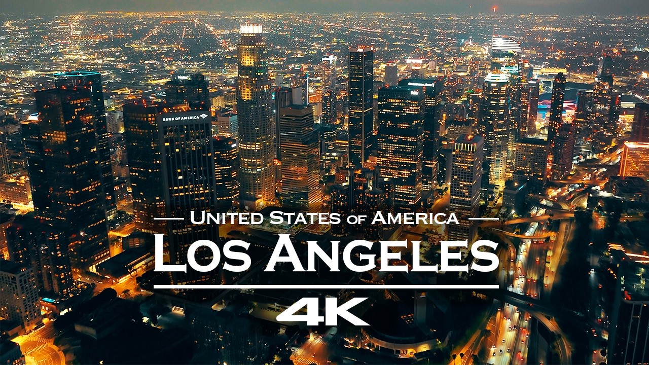 🌃 Los Angeles at Night in 4K HDR | Stunning Drone Tour of Downtown LA & City Lights