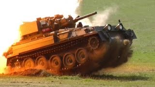 preview picture of video 'CVRT Scorpion Literally Flying through an Explosion - inc Slow Motion !!'